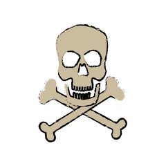 danger skull bones crossed medicine symbol