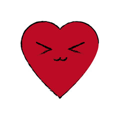 kawaii heart health care medicine symbol