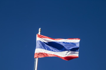 Thailand flag and blue sky