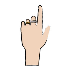 human hand pointing index gesture