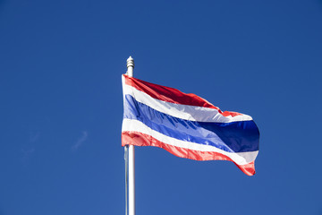 Thailand flag and blue sky