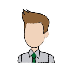 profile man character business employee cartoon