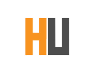HU Initial Logo for your startup venture