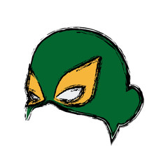 super hero mask for face character in flat style