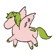 cute and beautiful pegasus horse fantasy