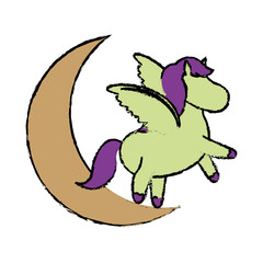 cute and beautiful pegasus horse fantasy