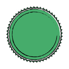 green label badge decoration blank emblem