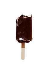 Isolated Chocolate Covered Ice Cream Bar
