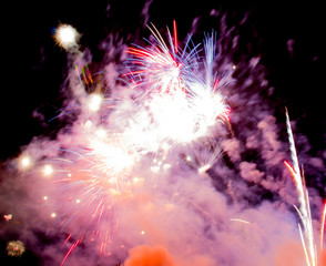 Obraz na płótnie Canvas Fireworks