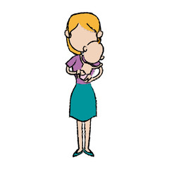 mother holding baby infant motherhood innocence