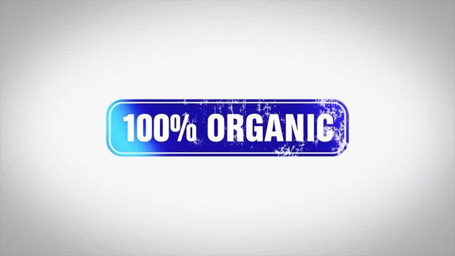 100% Organic Word 3D Animated Wooden Stamp Animation
