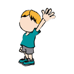 cute boy character comic young icon