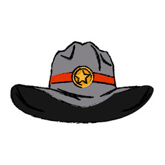 old western sheriff hat with insignia star