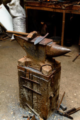 Forge, anvil, knife making.