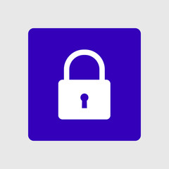 Lock icon. User login or authenticate icon.  Flat design style. 