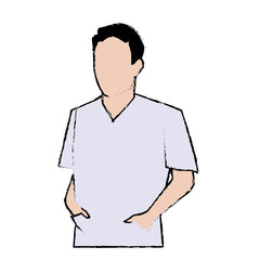 doctor man wearing coat and hand in pocket