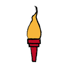 cartoon medieval torch flame light