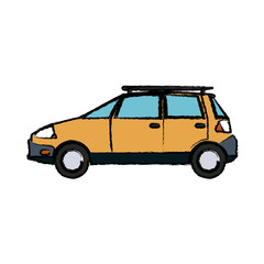 Fototapeta premium yellow car vehicle transport ecology concept