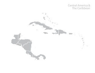 Central America and the Caribbean map