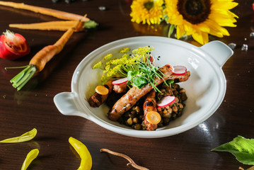 lentil with sausage