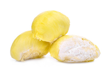 yellow durian ,king of fruits and tropical fruit isolated on white background