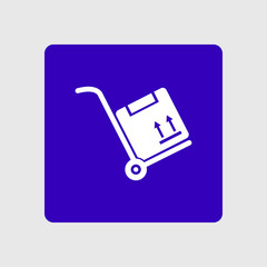 Truck with boxes icon.  Hand truck sign symbol.