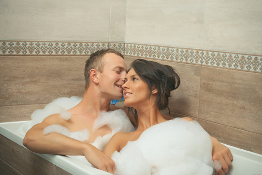540px x 360px - Happy young couple in bathroom. Bathroom couple. Sex photo. XXX. Porn.  Adult. Passionate. Passion. Stock Photo | Adobe Stock