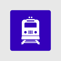 Obraz premium Train icon. Metro symbol. Railway station sign.