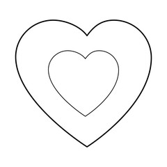 heart icon over white background vector illustration