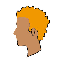 profile man young character people