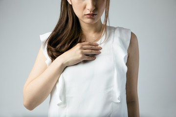 young woman having a heart ache