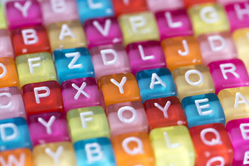 Colorful  alphabet beads