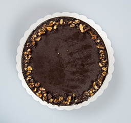 cake or chocolate cake on a background.