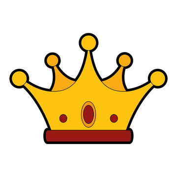 Luxury king crown icon vector illustration graphic design