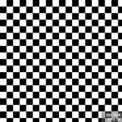 Seamless pattern. Abstract. Black and white. Square. Chess board.