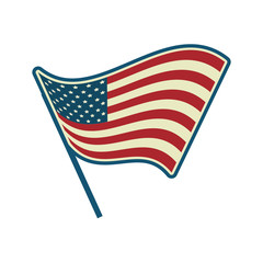 Unites states flag icon vector illustration graphic design