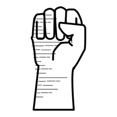 Hand clenched symbol icon vector illustration graphic design