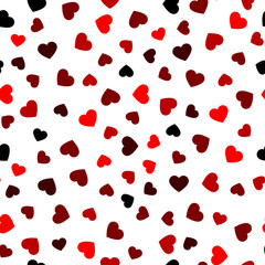 Heart seamless pattern. Colorful hearts. Packaging design for gift wrap. Abstract geometric modern background. Vector illustration. Art deco style. Heart seamless pattern