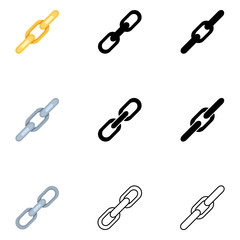 Vector Set of Variations Link Icons