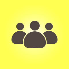 Team work  icon. Office workers and business team.