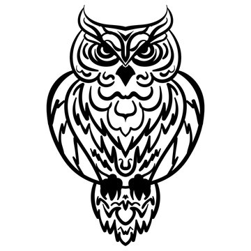 Owl Tribal pattern Vector illustration