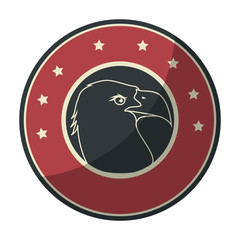 American eagle symbol icon vector illustration graphic design