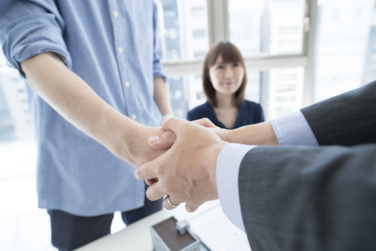 Shaking hands of a businessman