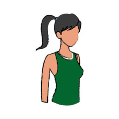 sport woman female athletic figure portrait