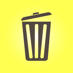 Trash can icon. Delete, Move to Trash, clear the disk space. Vector illustration.