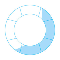Naklejka premium Nautical life ring icon vector illustration graphic design
