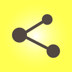 Share  sign icon. Vector of flat design style.