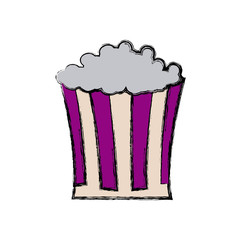 pop corn box snack food icon