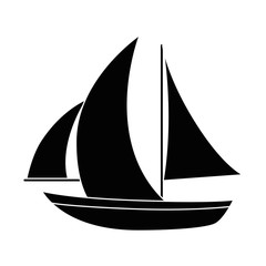 Sailboat ship isolated icon vector illustration graphic design