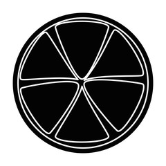 Lemon slice isolated icon vector illustration graphic design